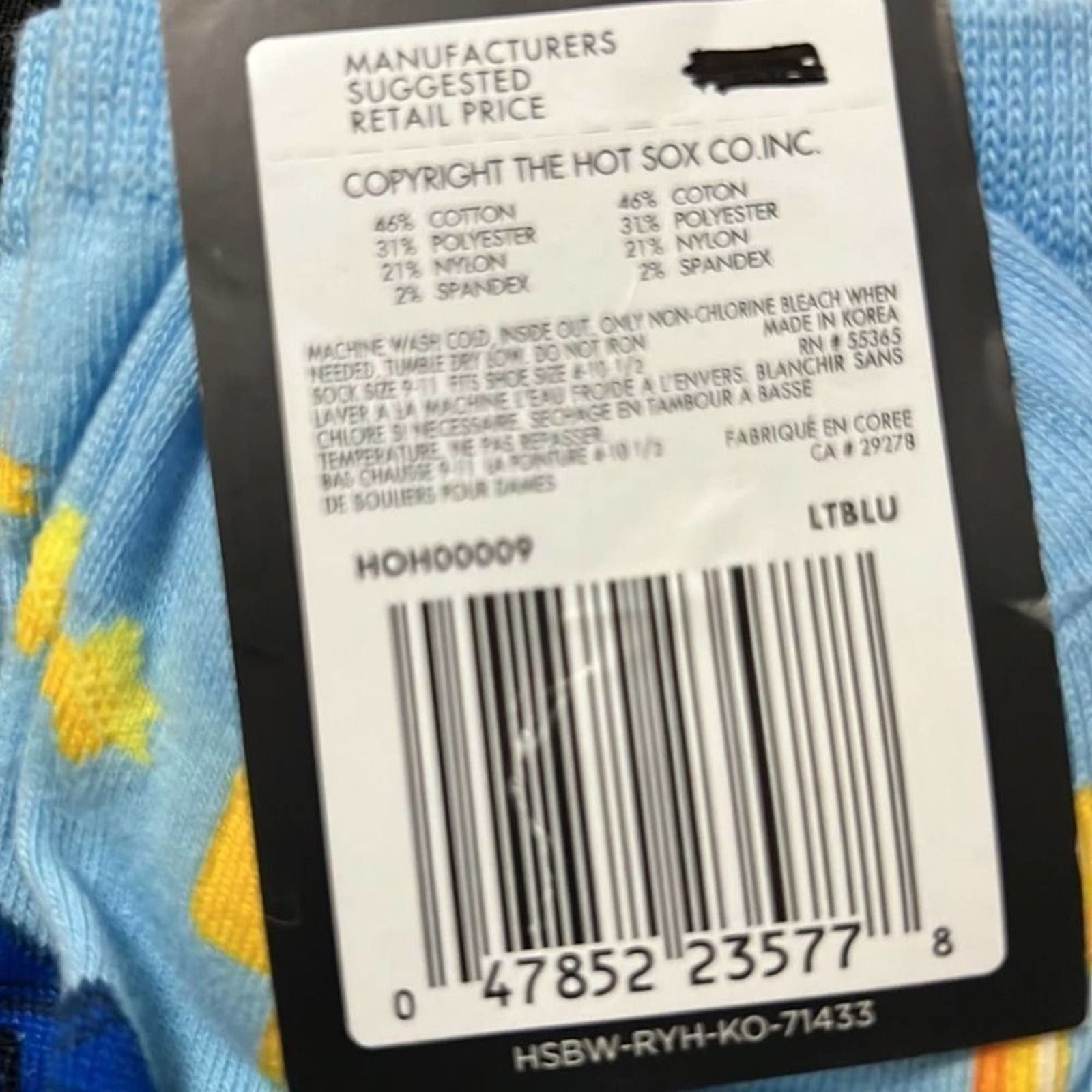 Nwt Hot Socks Size 9-11 — image 3 of 3